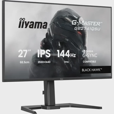 IIYAMA Gaming monitor G-Master GB2741QSU-B1 Black Hawk, 27", crni (mat), QHD, IPS, HDMI, DP, G-Sync kompatibilan, USB hub, podesiva visina, 144 Hz